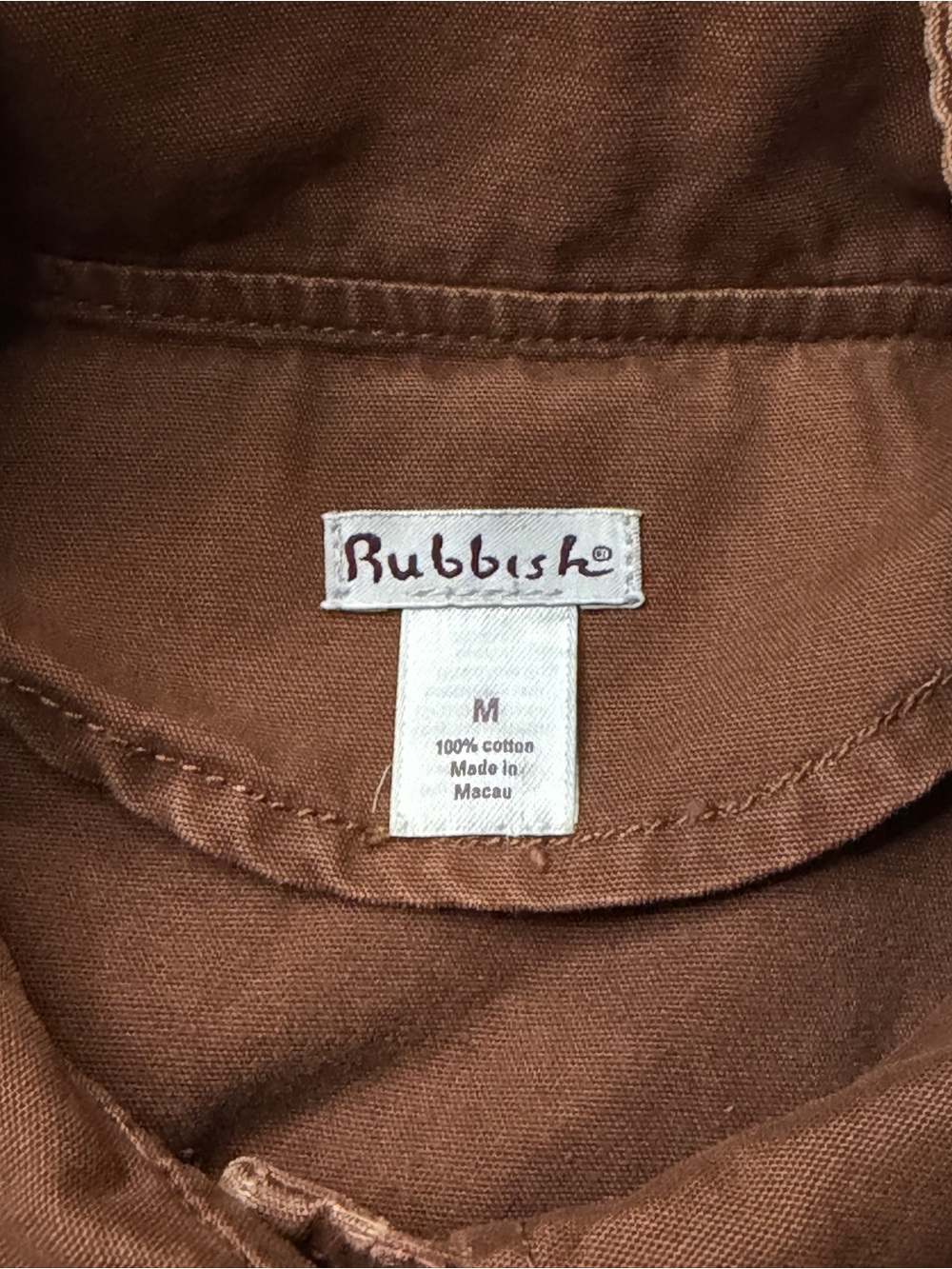 Rubbish Women's Brown Button-Up Utility Jacket |
100% Cotton | 3/4 Sleeve - Picture 5 of 10